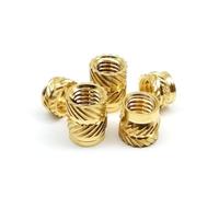 Juego de 100-1300 tuercas de inserción de latón y cobre, M1.4, M1.6, M2, M2.5, M3, M4, M5 y M6 for inyección de termofusible en caliente, impresión 3D, rosca moleteada de sarga.(M2 400pcs)