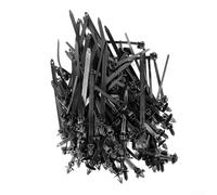 Juego de 100 abrazaderas de sujeción de cables de coche para cierre de corbata, clip de remache, arnés de alambre para asegurar y agrupar cables eléctricos