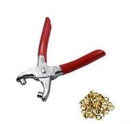 Juego de 100 alicates para ojales de acero inoxidable para ojales de 4 mm, herramienta para insertar remaches en piel, lona y tela, diseño ergonómico para reparación y costura