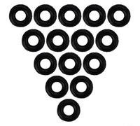 Juego de 100 anillos de pesca de carpas para aparejos locos, conectores de gusanos de aparejos, kit de banda de silicona negra, tamaño 1 a 5 para lubina de agua dulce, lucio, perca, trucha, equipo de