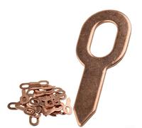 Juego de 100 anillos de tracción empotrables para soldadores por puntos, accesorio chapado en cobre