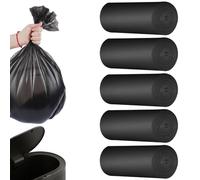 Juego de 100 bolsas de inodoro de color negro, bolsas de basura biológicas biodegradables, bolsas para inodoros de camping, extragruesas, impermeables, accesorios para inodoros móviles, senderismo,