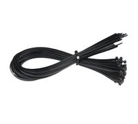 Juego de 100 bridas de nailon autoblocantes de 8 x 300, 8 x 350, 8 x 400, 8 x 500 y 8 x 700 mm. Bridas de plástico con cierre de seguridad de 7,6 mm.(Black,7.6mm x 25cm 100pcs)