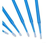 Juego de 100 brochas de pintura, aplicadores desechables para retoques automotrices y trabajos creativos (azul)