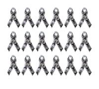 Juego de 100 broches de caridad con signo de paz, broche de corazón de paz, broche de cinta para filantropías y bondades, juego de pines amigables, One Size, como se describe