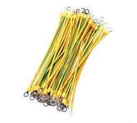 Juego de 100 cables solares de toma de tierra con ojal PV (6 mm² -20 cm)
