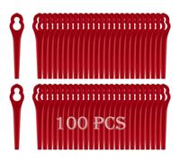 Juego de 100 cuchillas de repuesto compatibles con accesorios para desbrozadoras FRT18A FRT18A1 FRT20A1, cuchillas para cortacésped