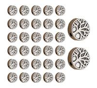 Juego de 100 cuentas de árbol de la vida, aleación chapada en plata, accesorio para estilos europeos y diseños de collares, cuentas espaciadoras de agujero grande, talla única, como se describe, como