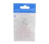 Juego de 100 cuentas ovaladas de plástico transparente para aplicaciones de señuelos de pesca (pequeñas transparentes)