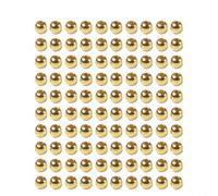 Juego de 100 cuentas para atar moscas de 3/4/5 mm en oro y plata, material plástico con agujeros avellanados para una fácil fijación del gancho de mosca y uso de manualidades (dorado, 4 mm)