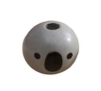 Juego de 100 cuentas redondas de 20 mm con cara de madera con agujero para hacer collares y joyas