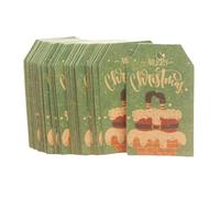 Juego de 100 etiquetas colgantes de papel kraft para regalo con texto en inglés «Merry Hanging Label» de color blanco, tarjeta de deseos para decoración de fiesta de Año Nuevo, 100 etiquetas colgantes