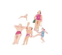 Juego de 100 figuras de traje de baño de playa en miniatura para proyectos de manualidades, decoración de pasteles y construcción de escenas en miniatura (C)