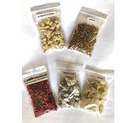 Juego de 100 g de incienso en granos de Mirra, Olibano, Benzoino, Copal, San Miguel Arcángeles, mezcla de resina, bolsitas de 20 g x 5