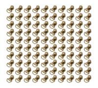 Juego de 100 ganchos de bronce para botas de zapatos, kit de reparación de ojales, cordones de metal para botas, hebillas con remaches, anillos en D pequeños, hebilla de ojal, remaches de cuero de