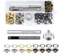 Juego de 100 Ojales para Cuero. 6 mm con 3 Alicates para Ojales. Kit de Herramientas para Ojales Kit de Ojales para Lavadora Para DIY Coser Zapatos Cinturones Mochilas Ropa Tiendas de Campaña
