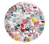 Juego de 100 pegatinas de aguja de crochet con agujas de crochet, juego de pegatinas de vinilo impermeables para ordenador portátil, niños, coches, motos, bicicletas, monopatines, maletas, maletas