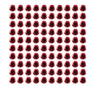 Juego de 100 pegatinas de ojo de señuelo de pesca 3D para atar moscas, material de goma con diseño reflectante de ojo de pez para aumentar la eficacia del señuelo (14 mm, rojo)