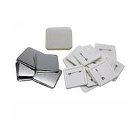 Juego de 100 piezas de botones traseros cuadrados de 50 x 50 mm for máquinas de fabricación de botones y alfileres metálicos Conjuntos suficientes(100Pcs Plastic Base)