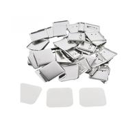 Juego de 100 piezas de botones traseros cuadrados de 50 x 50 mm for máquinas de fabricación de botones y alfileres metálicos Conjuntos suficientes(100PCS Metal Base)