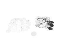 Juego de 100 piezas de componentes para chapas con botón en blanco, suministros para fabricar broches con pasador trasero, kit redondo de chapas DIY con hojalata resistente a la (Humildad)