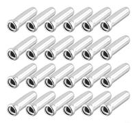Juego de 100 piezas de extremo de cable de bicicleta de aluminio para frenos y desviadores de cables interiores para detener la división esencial de ciclismo Kit de piezas de mantenimiento