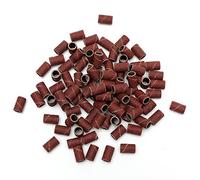 Juego de 100 puntas de lijadora de uñas postizas para manicura, kit de lijado, 80 # rojo