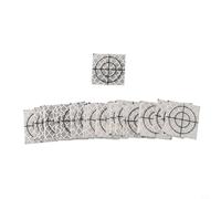 Juego de 100 reflexiones de acrílico de la diana perfectamente elaboradas para mejorar la precisión de la topografía con estaciones totales (3 cm x 3 cm)