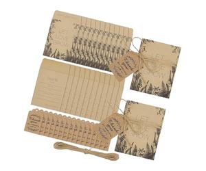 Juego de 100 sobres con cierre adhesivo a granel incluye notas de agradecimiento y cordón para decoraciones, sobre para envolver regalos