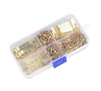 Juego de 100 soportes de fotos dorados con tornillos de metal de fácil instalación para varios usos