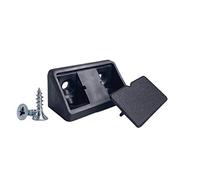 Juego de 100 soportes negros para estantes de 44 x 20 x 20 mm, juntas de esquina de plástico de 90 grados, ángulo recto, tornillos incluidos (100 unidades), color negro