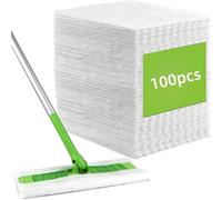 Juego de 100 toallitas secas compatibles con Swiffer Sweeper - Recambios de plumero desechables para limpiar y limpiar el suelo