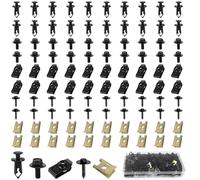 Juego de 100 tornillos de tuerca de chapa, tuerca, juego de tornillos de carrocería, clip para guardabarros de coche, tuercas de chapa, clips de fijación, muelle, tuerca de chapa y clip de fijación