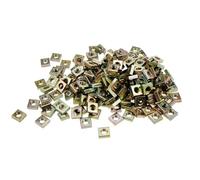 Juego de 100 tuercas cuadradas M4, tuercas de rosca hembra de 7 mm x 2 mm, juego surtido de tuercas métricas gruesas chapadas en zinc para fabricación automotriz, accesorios eléctricos para el hogar