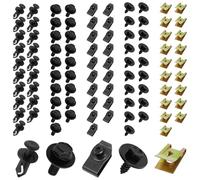 Juego de 100 Tuercas de Chapa y Clips de Fijación para Coche, Tuercas de Sujeción Tipo U de Metal, Clip de Guardabarros, PWGHWG