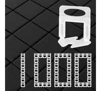 Juego de 1000 espaciadores de nivelación de azulejos de tamaño mediano, sistema de nivelación de azulejos inoxidable para instalación de azulejos de baño y cocina (se adapta a líneas de lechada de 1/8