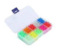Juego de 1000 piezas de cuentas luminosas de bloques de colores, accesorios de pesca de alta reflectividad para pesca en agua dulce y salada, hechos de material PP duradero, 10 (Juego de bloqueo de