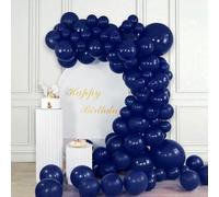 Juego de 102 globos de color azul marino con arco de globos azules de 5/10/12/18 pulgadas, globos de látex azul oscuro para cumpleaños, fiesta de graduación, baby shower, revelación de género,