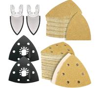 Juego de 104 placas de lijado multiherramienta de 93 m para lijadora delta, disponible en diferentes granos, adecuado para áreas estrechas, superficies de pared de madera dura, eliminación de óxido y