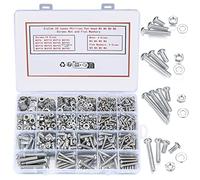 Juego de 1080 Piezas Tornillos, Tuercas y Arandelas, M3 M4 M5 M6 Tornillos Tuercas Plana Autorroscantes Kit Surtido para Fijación de Bricolaje