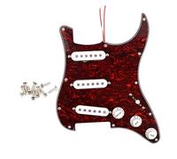 Juego de 11 agujeros para guitarra de una sola bobina con alambre de SSS, juego de placas para rascar con cubierta trasera, parte de guitarra con 3 capas cargadas