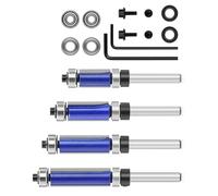 Juego de 11 brocas rectas de vástago de 1/4 pulgadas para carpintería, fresadora de madera para carpintería, manualidades, recortadora