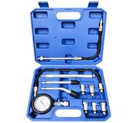 Juego de 11 comprobadores de compresión para motor de gasolina, 0-300 PSI / 0-20 bar, comprobador de compresión de gasolina, medidor de compresión de presión cilíndrica