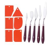 Juego de 11 espátulas y espátulas para acuarela, roca, óleo, 11 unidades