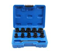 Juego de 11 extractores de tornillos | Removedor de tornillos universal Easy Out Nut and Boltremover Set - Heavy Duty CR-MO Steel Damaged Fastener Removal Tools - For Auto Repair, Appliance, Equipment