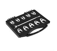 Juego de 11 llaves métricas de pata de gallo con cabeza cuadrada de 3/8 pulgadas, tamaños de 10 mm, 11 mm, 13 mm, 14 mm, 15 mm, 16 mm, 17 mm, 18 mm, 19 mm, 22 mm, acabado cromado, llave de extremo