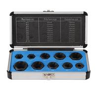 Juego de 11 piezas para retirar tuercas y pernos dañados, kit extractor de pernos con casquillos de bloqueo de 9 a 19 mm, extractor de pernos de agarre en espiral para sujetadores