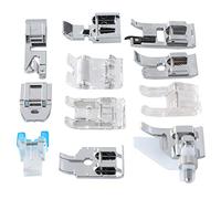 Juego de 11 Piezas Prensatelas para Máquina de Coser, Multifuncional, Acero Inoxidable - Alta Durabilidad, Compatible con Varios Tipos, Ideal para Proyectos Domésticos