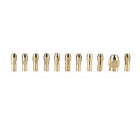 Juego de 11 Pinzas de Mandril de Taladro de Cobre de 4 Mordazas, Resistente Al Desgaste, Duradero, Sujeción de 0,5 a 3,2 Mm para Mini Amoladora Eléctrica, Herramienta