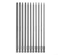Juego de 11 puntas magnéticas para destornillador Torx con vástago hexagonal de 6,35 mm para taladro eléctrico de 200 mm, aleación de acero para T6-para T20 para T25 para T30 T40